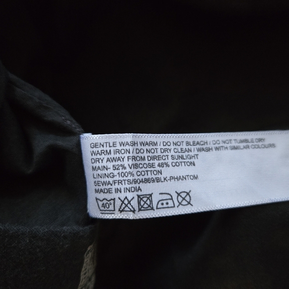 FAT FACE UK Black Skirt with Brown Elephant Pattern. Size 10Uk (6 US) - Picture 11 of 11